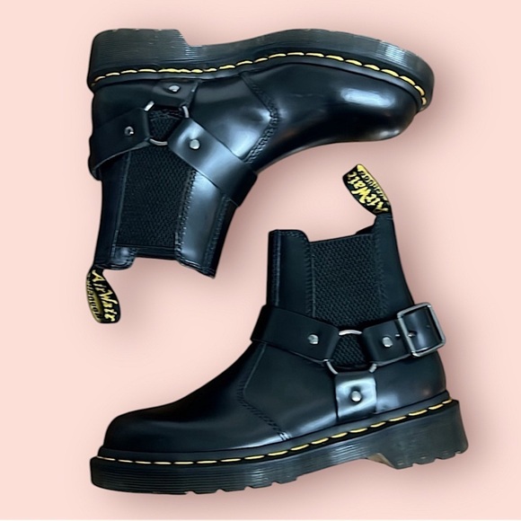 NWT Dr. Martens Wincox Leather Chelsea Boot Polished Black US 5 Ladies NWT - Picture 3 of 16